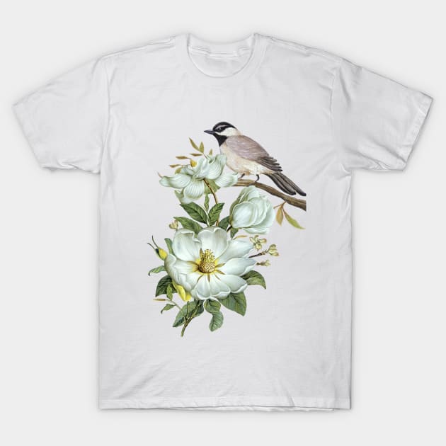 Bird On A Blossom T-Shirt by designsbycreation